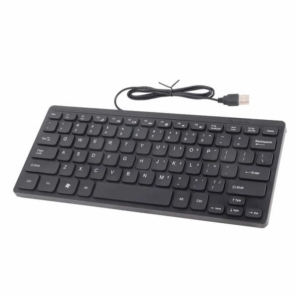 78 Keys USB Wired Keyboard ABS Waterproof Multimedia Computer Keyboard for Home PC Desktop Laptop Z260525