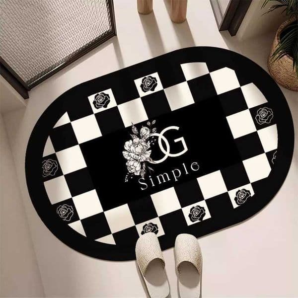 VIKAMA French Diatomite Floor Mat Water-Absorbing and Anti-Slip Bathroom Foot Mat Kitchen Carpet Home DecorationJ260525