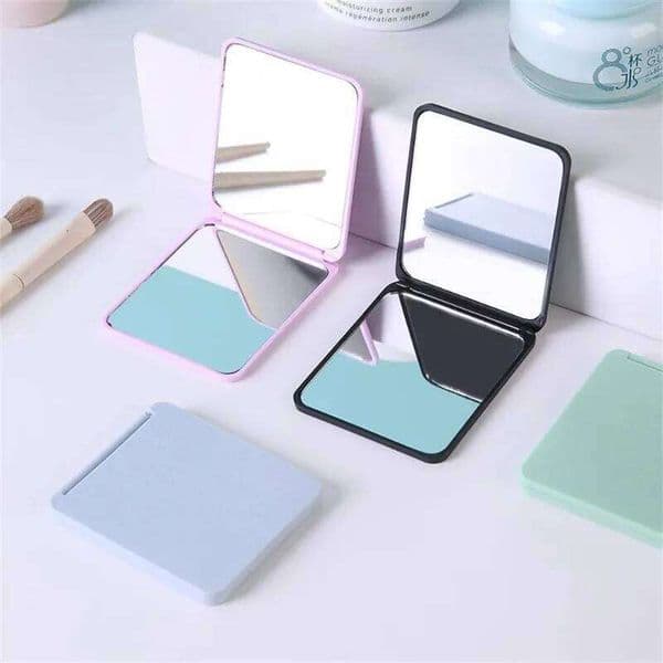Foldable Makeup Portable Double-Sided Student Dormitory Desktop Small Gift Mini Pocket Mirror Home Decor W260525