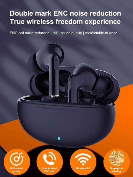 TWS Wireless Bluetooth Earbuds ENC Noise Cancelling Earphones HiFi Stereo Sound Touch Control Sports Headset For Samsung T260525