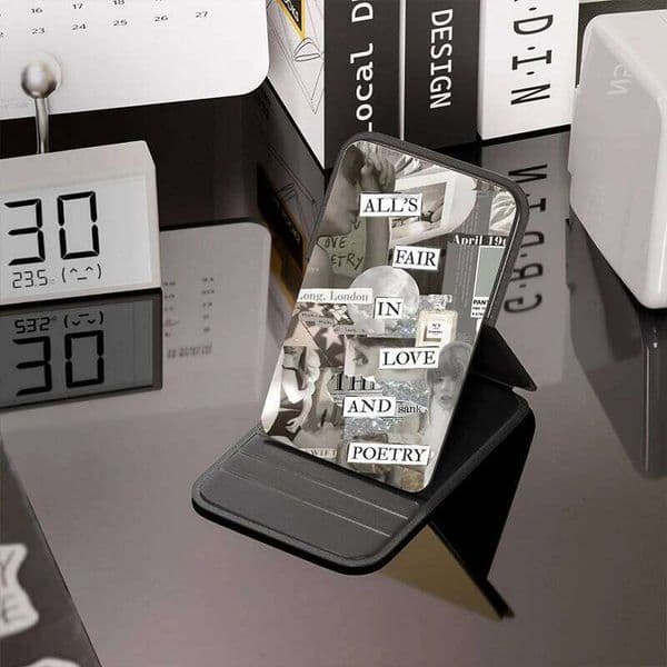 Hand-held Desktop Stand High Definition Folding Makeup Light Weight Easy To Carry Vanity Mirror Cosmetic Tools W260525