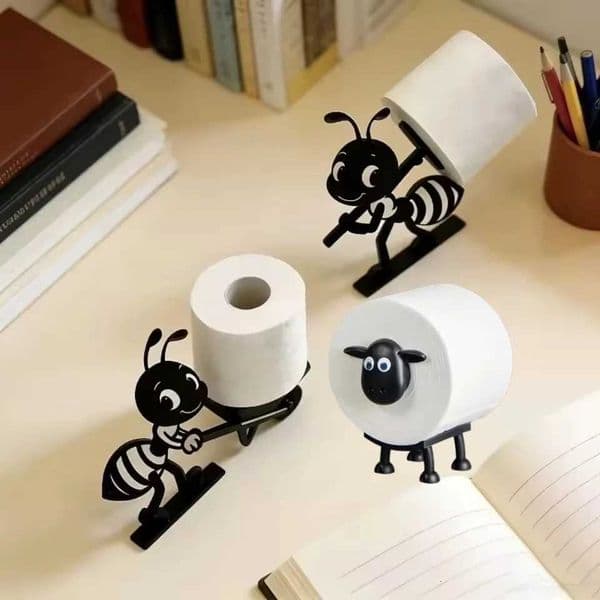 Cute Simple Animal Tissue Holder -Minimalist And Practical Paper Roll Holder An Ideal Creative For Holiday Gift Idea R260525