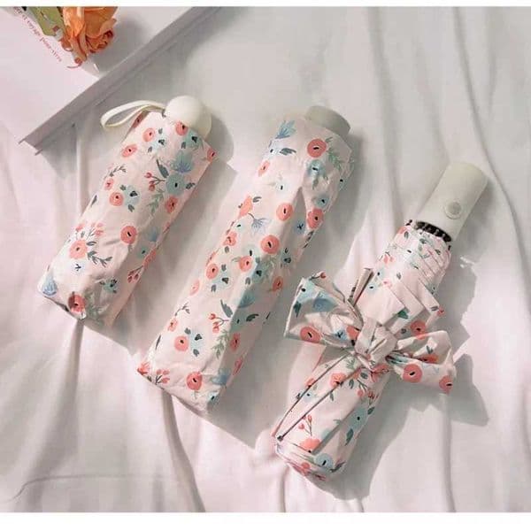 Anti UV Fresh Floral Auto Folding Umbrella Sun Shade Parasol for Girls L2605221