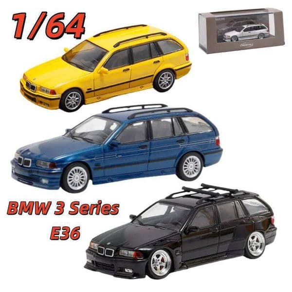 Mortal Diecast 1/64 Alloy Car Model BMW 3 Series E36 Third-Generation Station Wagon Five-spoke Rocket Rabbit Box 26L0525