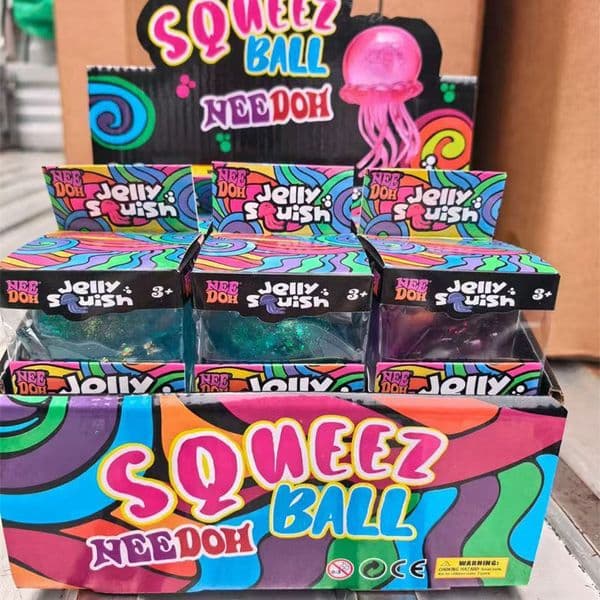 In stock Needoh jellyfish Squishy Pressure Ball Slow Rebound Soft Decompression toy Easter Office Home Decor Kid Adults Birthday Gifts with logo
