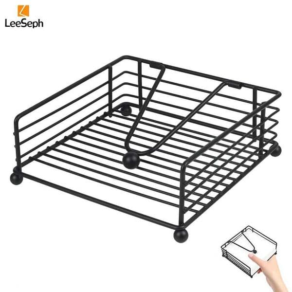 Leeseph Napkin Holder Suitable for Kitchen Restaurant and Outdoor Use Matches Various Dining Room Decor Styles BlackJ260525