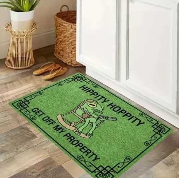 Hippity Hoppity Get Off My Property Retro Welcome Rugs Kitchen Front Door Mats Living Room Bedroom Entry Doormat Non-slip Mat W260525