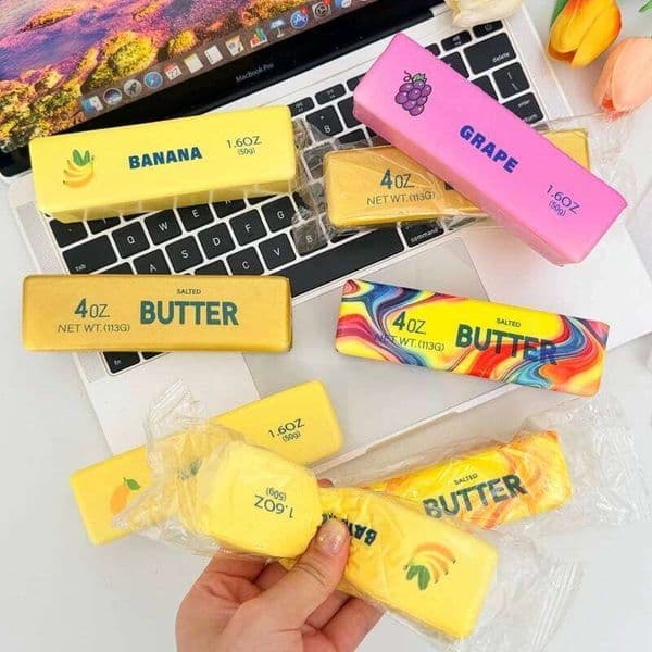 Simulation Squishy Fidget Toys Squeeze Butter Stress-relieving-toys Baozi Slow Rising Popular Children Favor Gift J260525