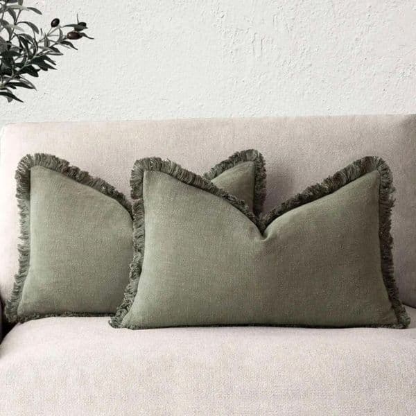 2026 Set Of 2 Decorative Linen Fringe Lumbar Throw Pillow Covers Boho Farmhouse Cushion Cover With Tassels Soft Pillowcase perfume cologne For Couch Free Shippi 6 13