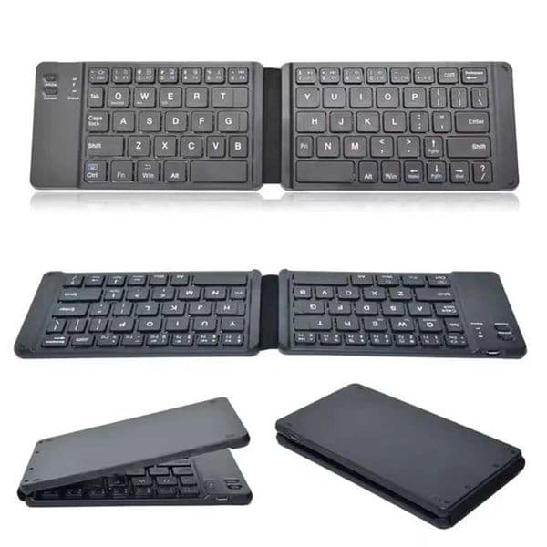 Foldable Wireless Keyboard Blutooth Mini Ultra-Slim Portable Laptop Desktop Tablet Phone PC Computer Accessories for iPad Tablet Z260525