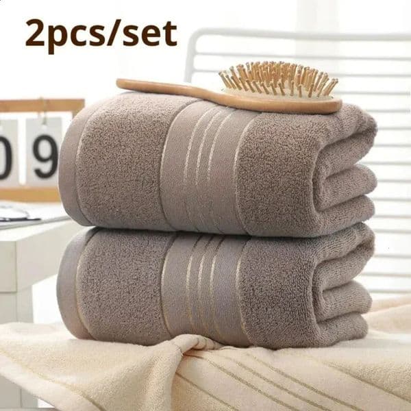 2026 2Pcs Cotton Increases Water Absorption Adult Bath Solid perfume Color Golden Silk Soft Affinity Face cologne Towel Free Shipping 6 17