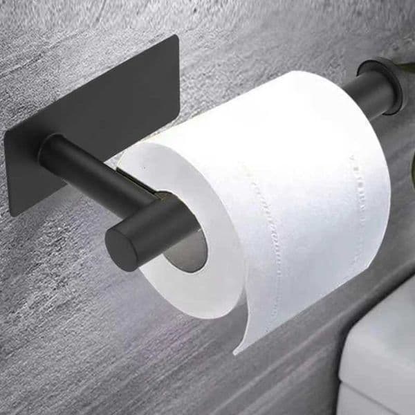 1 Piece 304 Stainless Steel Perforated Paper Towel Roll Dispenser Suitable for Bathroom Self-Adhesive Toilet Paper Holder R260525