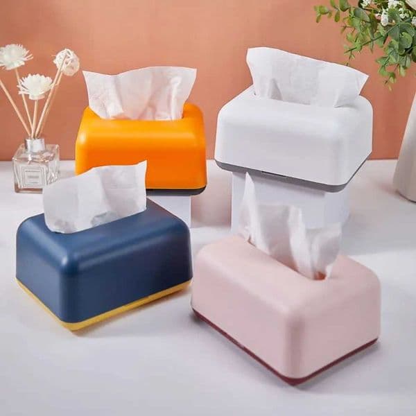 Simplicity Solid Color Napkin Holder Plastic Large Storage Tissue Case Fashion Car Tissue Box High Quty Paper Towel BoxJ260525