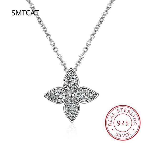 Glitter 925 Sterling Silver Necklace Pendants For Women Clothes Match Decoration Fine Jewelry Z260525