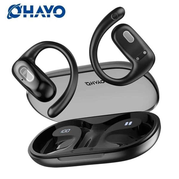OHAYO T20 Open Ear Headphones Bluetooth 54 Wireless Earbuds w/ Mic Air Conduction Ear buds HD Stereo Bass Over Ear Earphones T260525