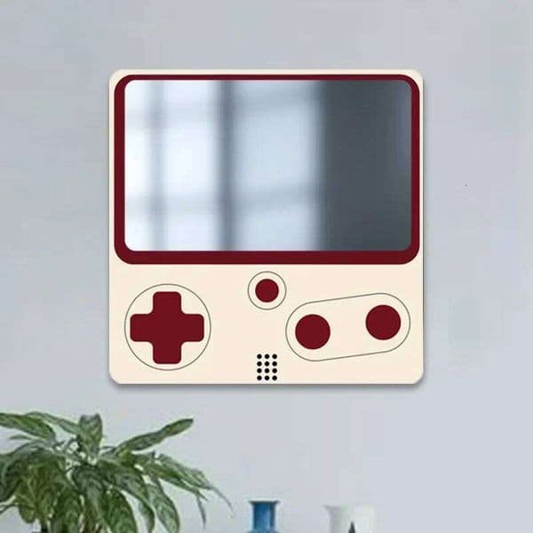 20CM Self-adhesive Decorative Wall Halloween Party Game Console Pattern Mirror Bedroom Bathroom Decoration W260525