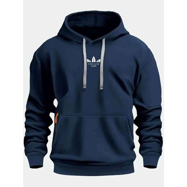 Autumn and Winter New Printed Fleece High Quality Solid Color Hoodie Men's Fashion Street Style Sportswear 26Y0525