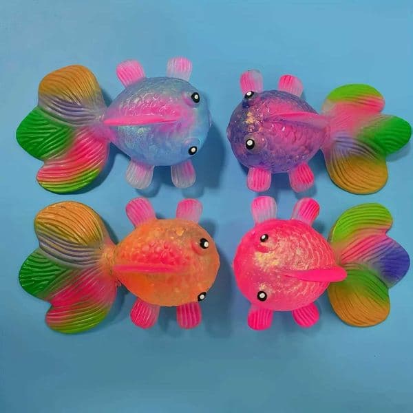 1PC Cute Goldfish Stress Ball Soft Slow Rebound Squishy Toy Desktop Fidget Ornament Holiday Birthday Christmas Gift Z260525