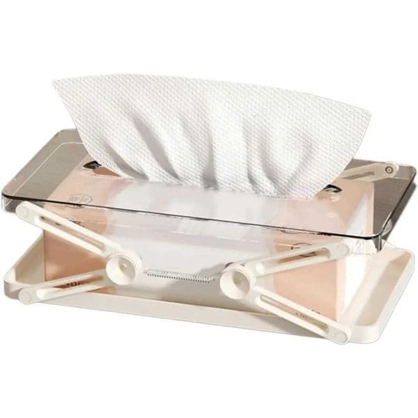 Extendable Tissue Storage Box Minimst Height Adjustable Paper Towel Case Anti-slip Automatic Lift Paper Towel DispenserJ260525