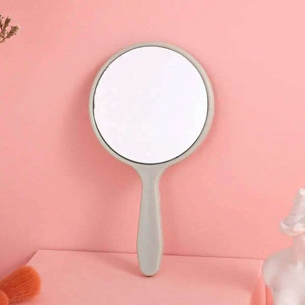 Fashion DIY Makeup Small With Handle Round Anti-fall Handheld Portable Mirror Bedroom W260525