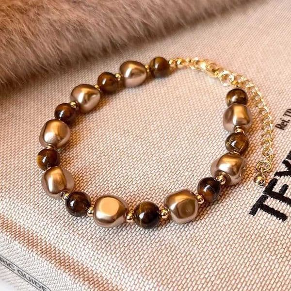 2025 New Tiger Eye Stone Bead Bracelet for Women Fashion Personalized Stainless Steel Bracelet Jewelry Accessories Gift L260525