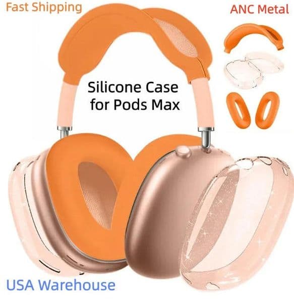 US Warehouse 3 in 1 Silicone Case For AirPods Max ANC Wireless Headset Multiple Colors Silicone Cover Washable Headband Cushion Protective Cover