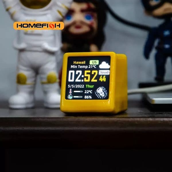Mini WiFi Desktop Animated Weather Clock Gift Creative Ornament Multi-Functional Weather Station 260525