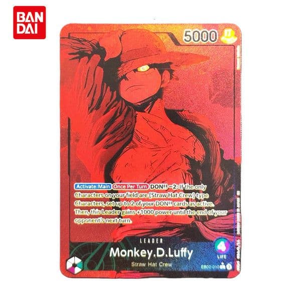 DIY One Piece Card Game MonkeyDLuffy EB02-010 Leader Alternate Art Extra Booster Anime 25th Collection Japanese TCG Anime Card L260525QVL7