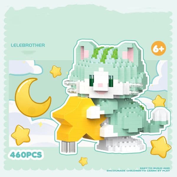 Building Blocks Children's Educational Assembly Micro Part Cat Lure Toy for Boys as a Gift Hot New Quality