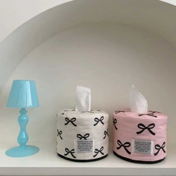 Bowknot Tissue Paper Storage Box Table Decor Tissue Storage Napkin Tissue Box Space-saving Roll Paper Tissue Case Holder HomeJ260525