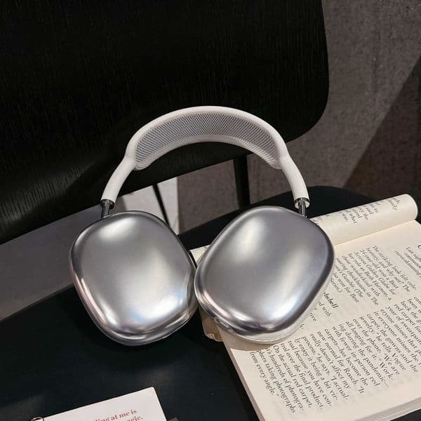 2pcs/set Silver Electroplate Cover for AirPods Max Wireless Headphones Case Protective Sleeve Fashion AirPodsMax Protector T260525