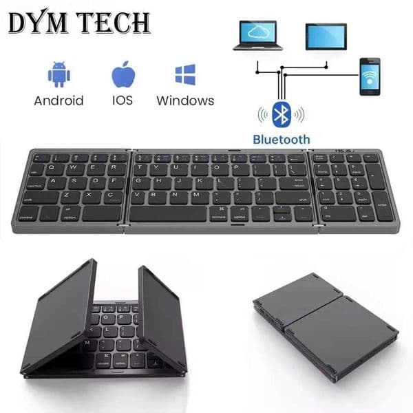 Foldable Wireless Bluetooth Keyboard Rechargeable Folding Keyboard For IPAD Mobile Tablet Notebook Office Mini Wireless keyboard Z260525