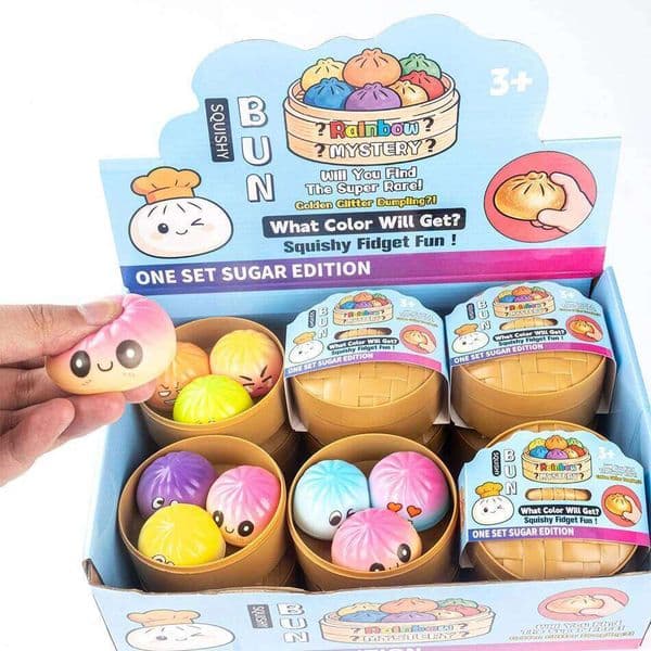 Premium Simulation Dumpling Soft Colorful Stress Relief Toy, Anti-Anxiety Fidget Gift for Adults to Relieve ADHD & Pressure J260525