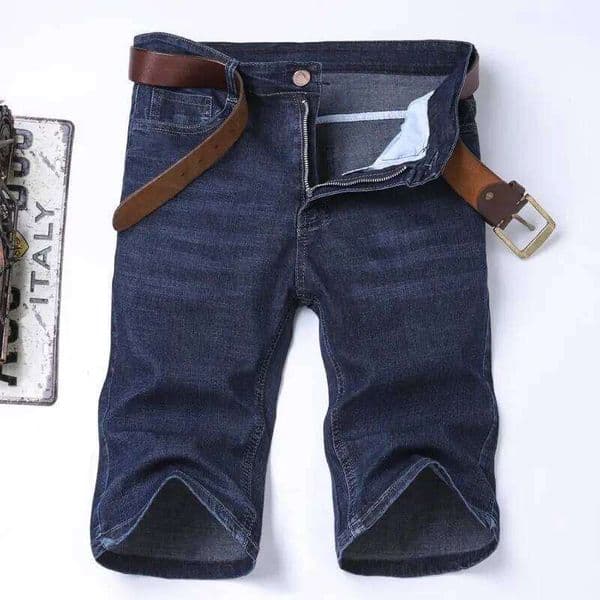 2025 New Denim Shorts for Men's Spring and Summer Trendy Brand Thin, Elastic, Loose, Straight, Casual, Five Point Middle Pants 26L0525