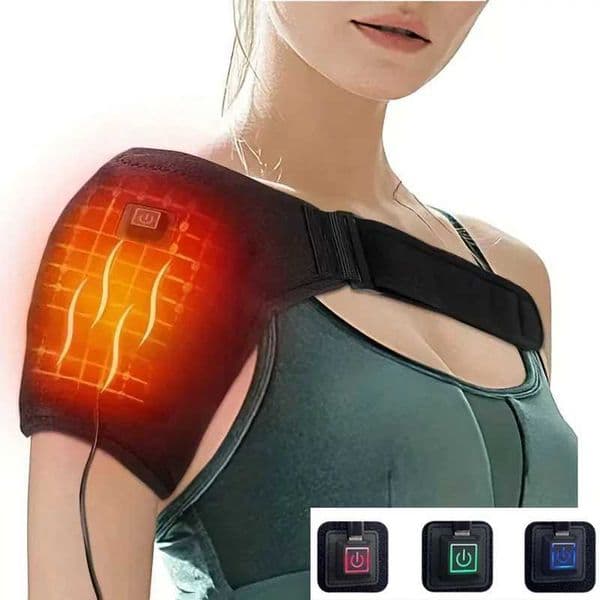 USB Electric Heating Amr Heated Shoulder Brace Wrap Shoulder Massage Support Belt Strap for Arm Shoulder Fitness Brace Keep Warm L260525