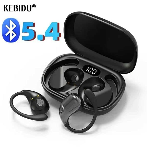 Wireless Bluetooth Earphone Headphones Outdoor Sport Headset 54 With Charging Bin Display Touch Control Earbuds for Music T260525
