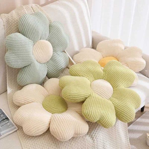 Colourful Sakura Flower Shape Cushion Soft Stuffed Sunflower Car Seat Pillow Cherry Blossom Chair Floor Mat Girl Room Sofa Decor H260525