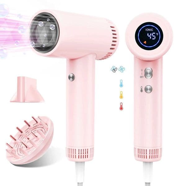 High Speed Rear-intake Hair Dryer 160000RPM Brushless Cold Hot Silent Home Hair Dryer 500 Million Negative Ion Fast Dry Blower L260525