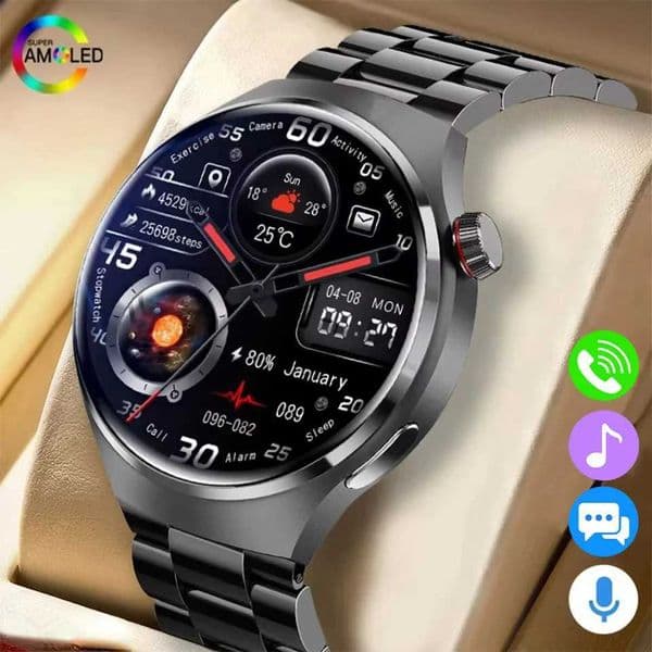 GL Wear 2025 New Mens Smart Watch HD Display Health Tracking Bluetooth Calling Voice Assistant Sports Smartwatch T260525