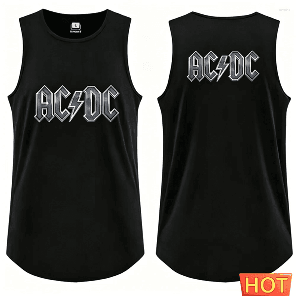 Men's Tank Tops Summer Band Vest Solid Color Sleeveless T-shirt Ventilate T-shirts And Top Clothes For Man Letter Print