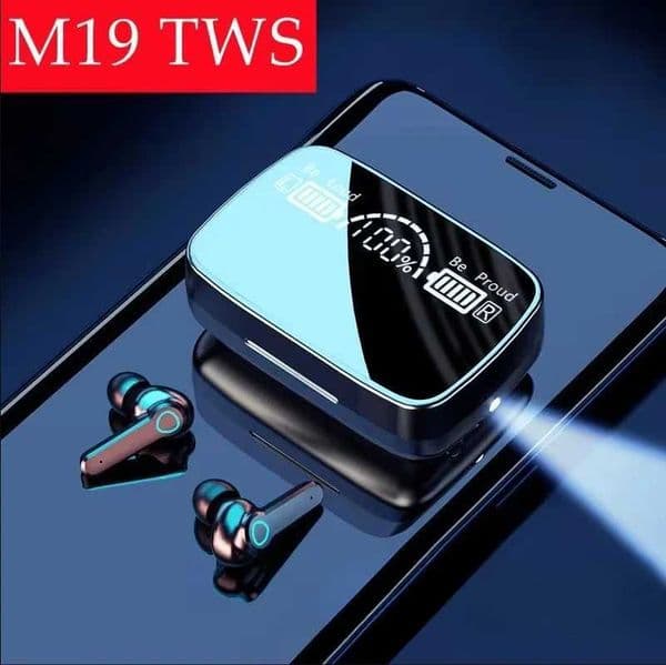 M19 headset TWS Earphone Intelligente Touch Control Wireless Bluetooth-compatible Headphones Waterproof LED Display With Mic T260525