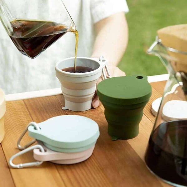 150ML Silicone Outdoor Travel Water Camping Teacup Coffee Mugs Folding Retractable Cup Drinking Mug S260523