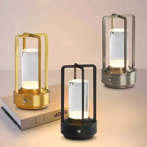 Retro Bedside Ambience Lamp USB Rechargeable Touch Night Light Bar Tea Table Desk Lamp Camping LightR260525