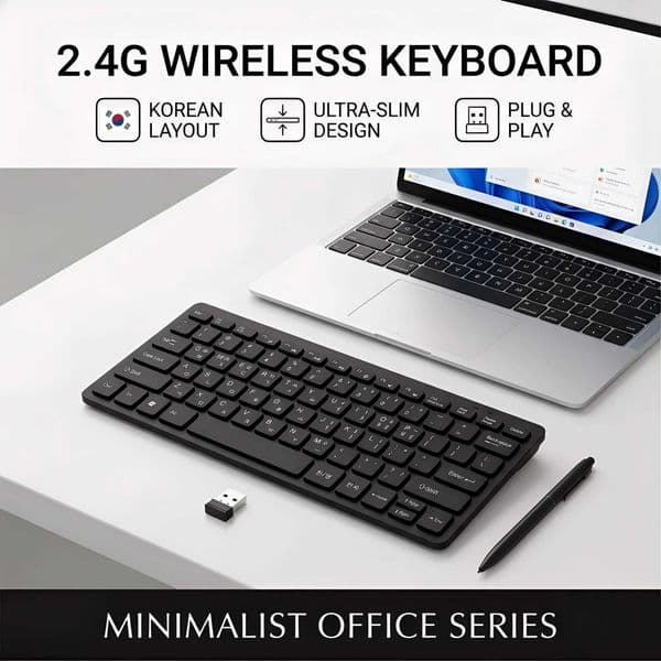 Korean 24G Wireless Keyboard only Protable Mini Keyboard For Notebook Laptop Desktop PC Z260525