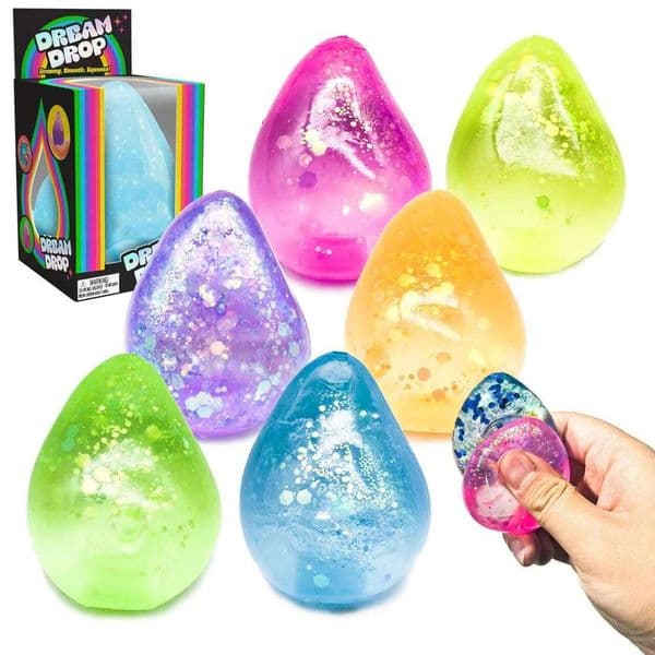 Water Drop Maltose Relieving Pinching Soft Transparent Silicone Stress Relief Squeeze Adult Kids Toy Ball 26L0526
