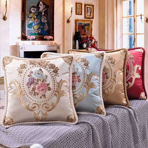 48x48cm Luxury Embroidery Cover Pillowcase Back Home Sofa Decorative Car Cushion Covers Throw Pillow Case 26Y0526