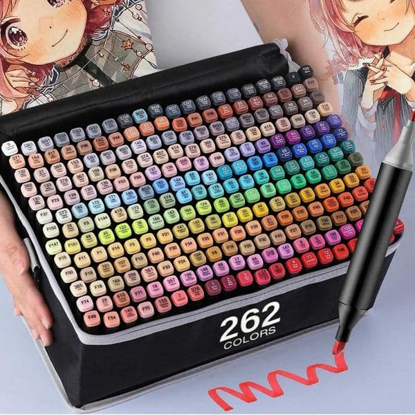 Colors Alcohol Drawing Markers Dual Tip Permanent Sketch Markers for Artists Students Illustration and Design Projects L260525