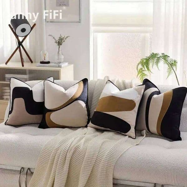 Pillow Case 2pcs Boho Geometric Abstract Cushion Covers Soft Velvet Modern Decorative Throw Pillow Cases With Zipper For Sofa Bed Hom 26Y0526
