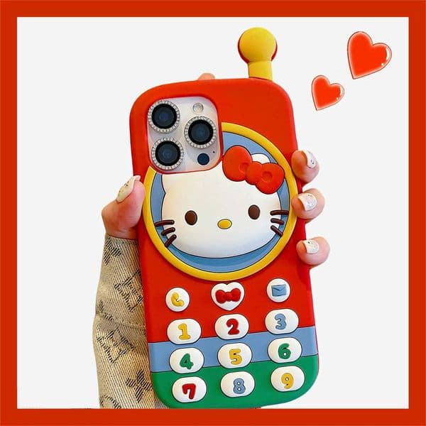 For iPhone 17 16 15 14 13 12 11 Pro Plus Max Silicone Retro phone KT Soft Cover Case T260525