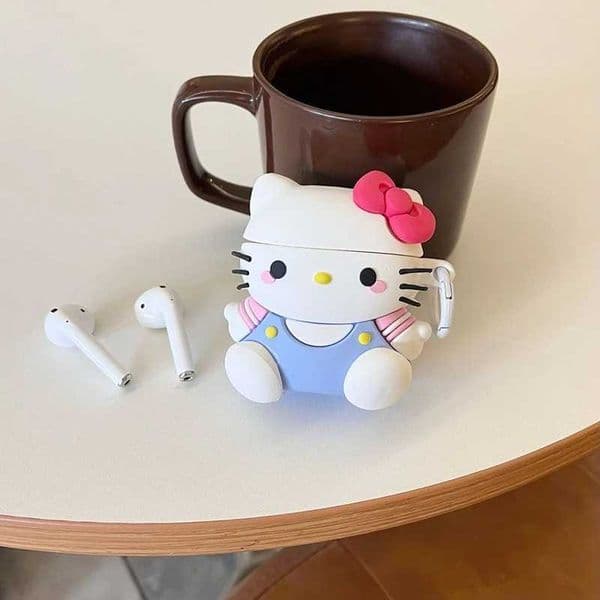 Bowknot Kitty Cat Toy Cartoon Headphone Case For Airpods 1 4 3 2 Pro with Charm Headset Cases Airpod Pro2 Funda T2605257RLC
